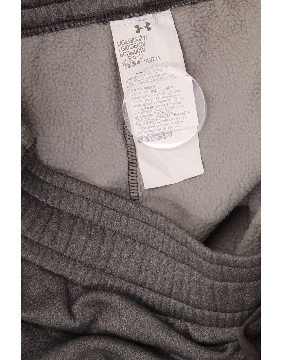 Męskie spodnie dresowe Under Armour, duże, szare, z poliestru