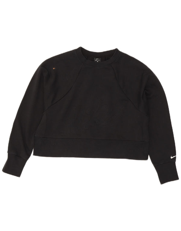 Damska bluza dresowa Nike Crop Graphic UK 14, średni czarny poliester