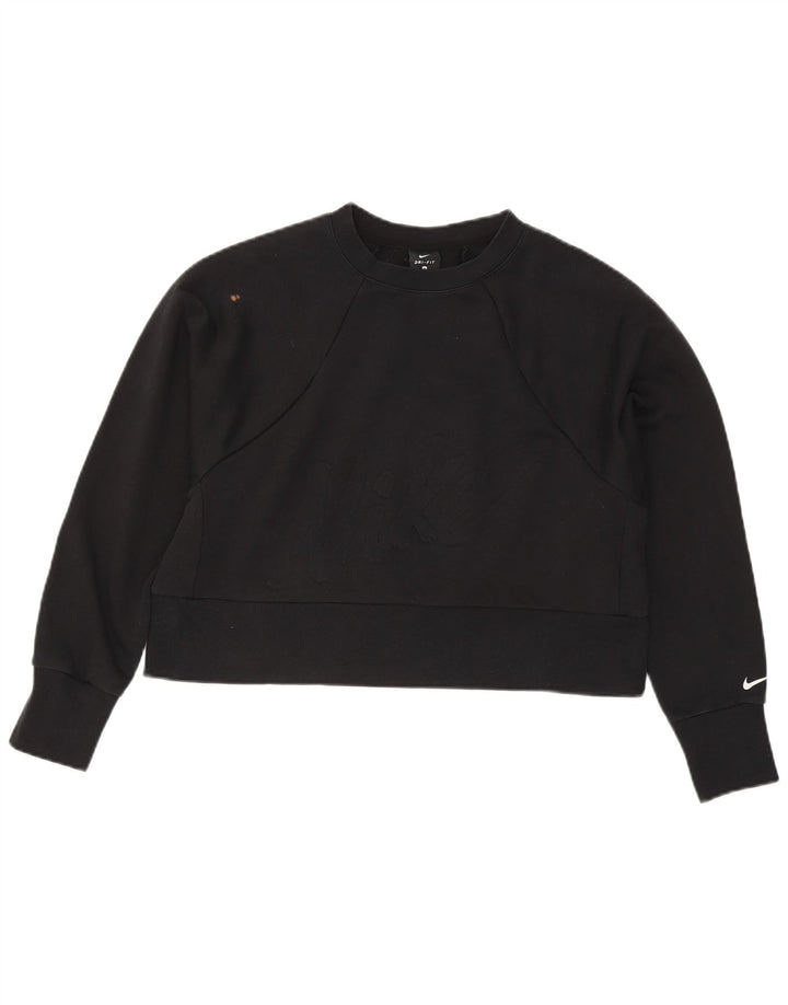 Damska bluza dresowa Nike Crop Graphic UK 14, średni czarny poliester
