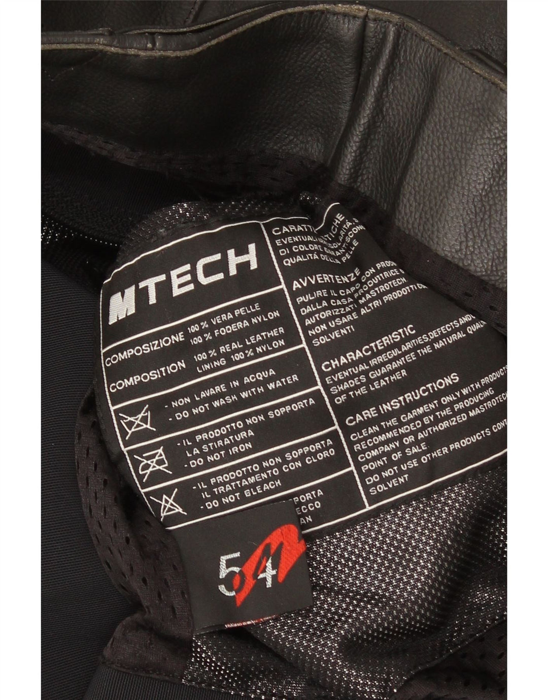 Męska skórzana kurtka motocyklowa Racer M Tech IT 54 XL w kolorze czarnym