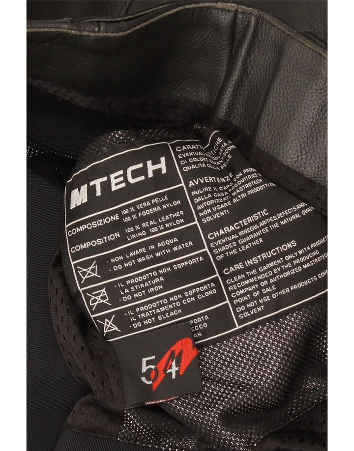 Męska skórzana kurtka motocyklowa Racer M Tech IT 54 XL w kolorze czarnym