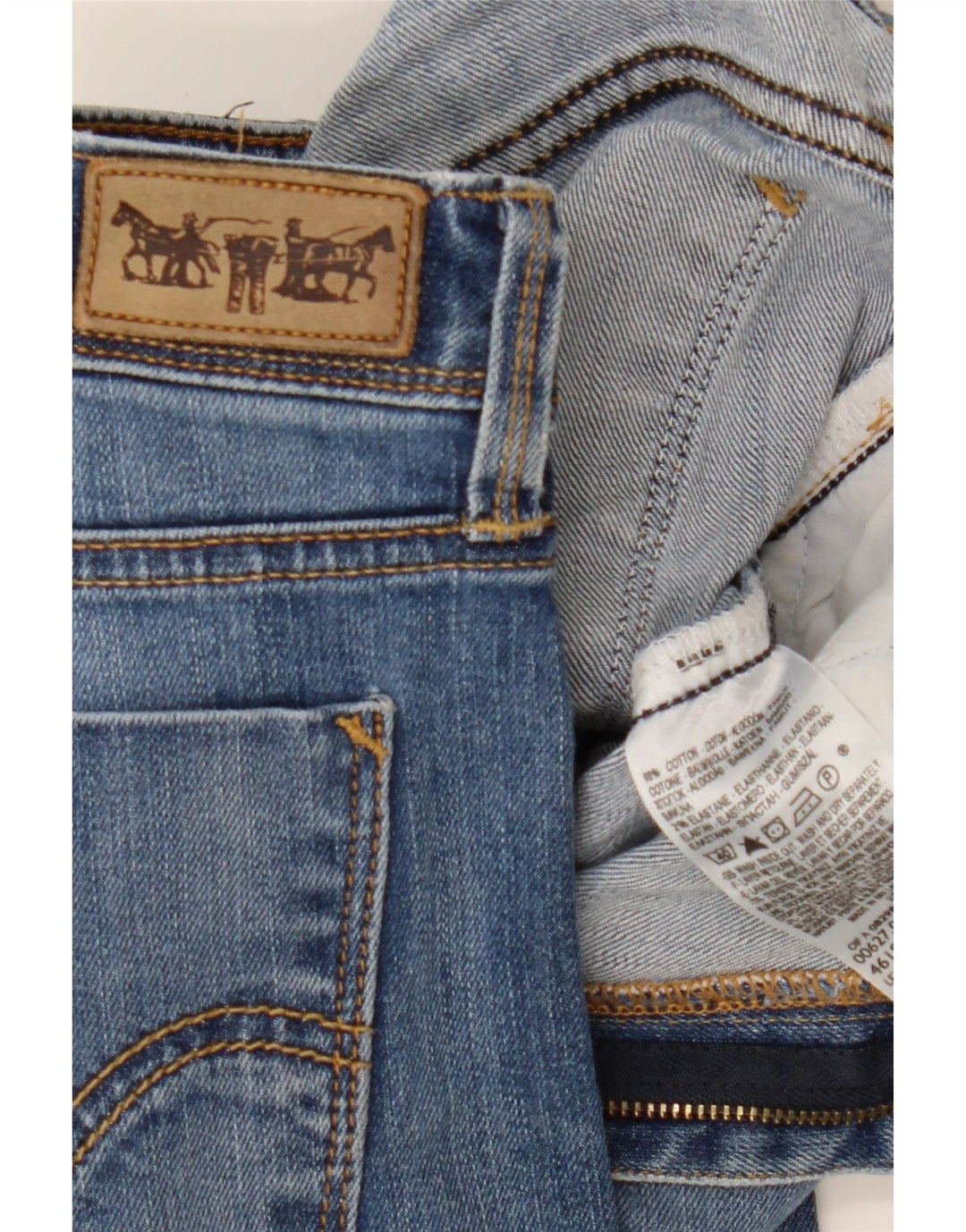 LEVI'S Womens 627 Straight Jeans W30 L28 Blue Cotton Vintage Levi's and Second-Hand Levi's from Messina Hembry 