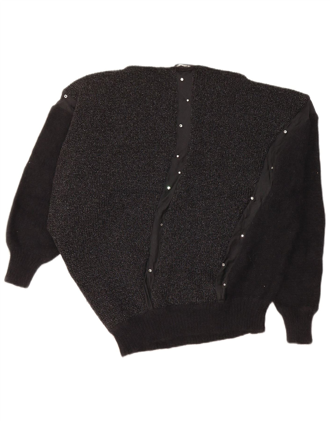 UMBERTO GINOCCHIETTI Damski sweter z dekoltem w łódkę UK 18 XL Czarny