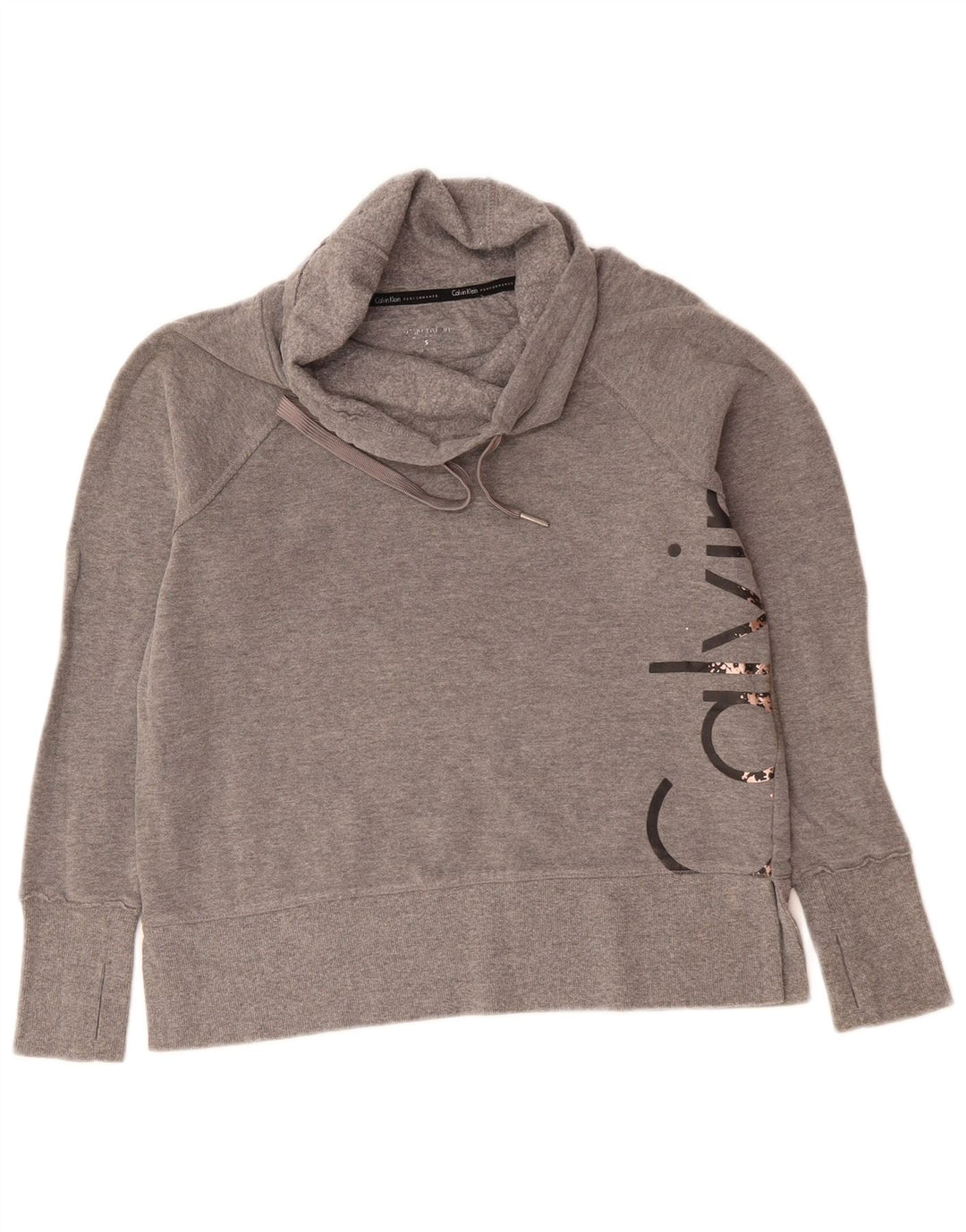 Damska bluza CALVIN KLEIN Performance Graphic Jumper UK 10 Small Grey