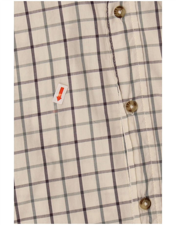 WRANGLER Mens Shirt XL Off White Check Cotton