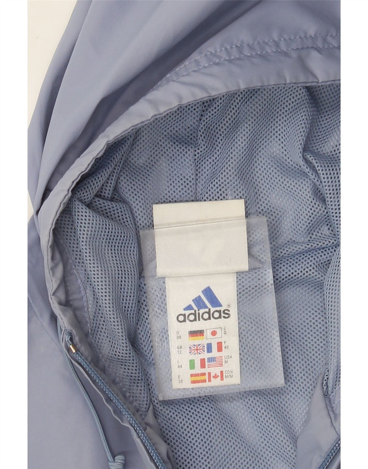 Damski płaszcz przeciwdeszczowy ADIDAS Oversize UK 12, średni niebieski poliamid