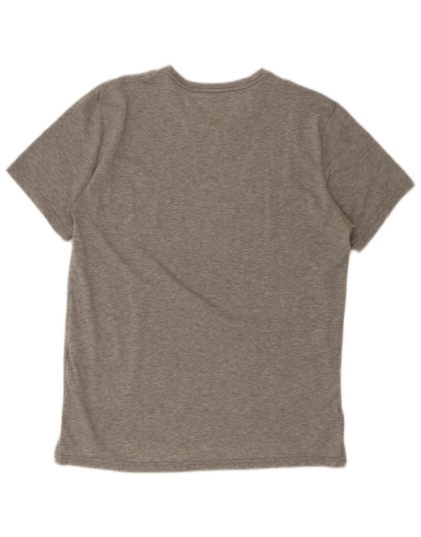 Męski T-shirt Nike Dri Fit Top, średni szary, nakrapiany poliester