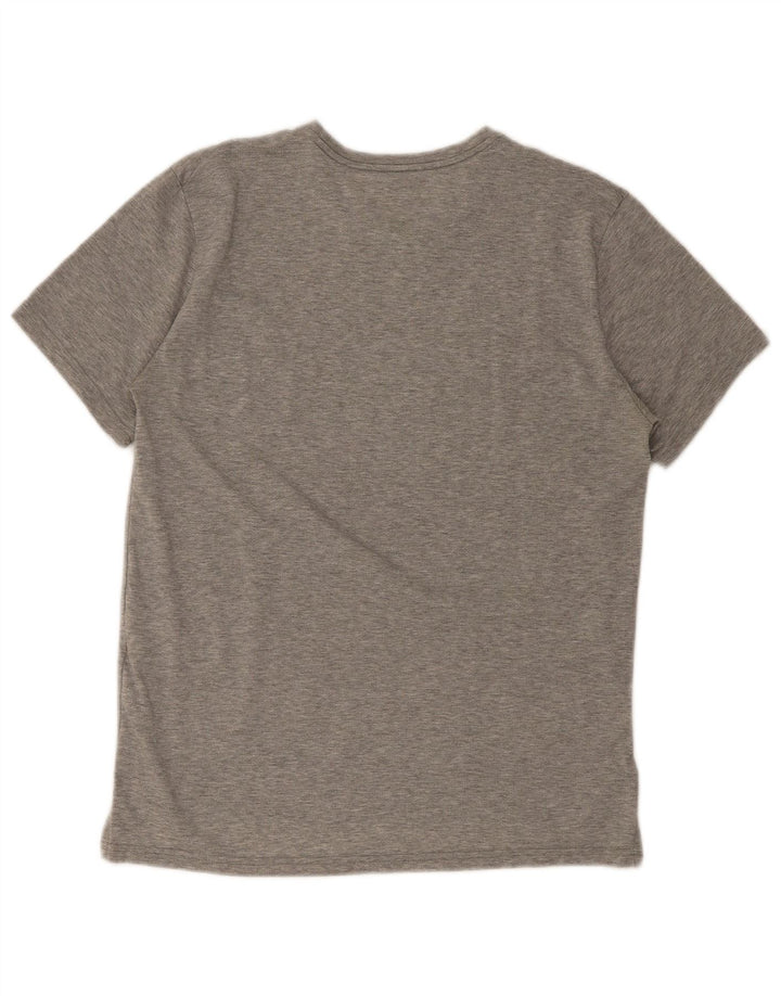 Męski T-shirt Nike Dri Fit Top, średni szary, nakrapiany poliester