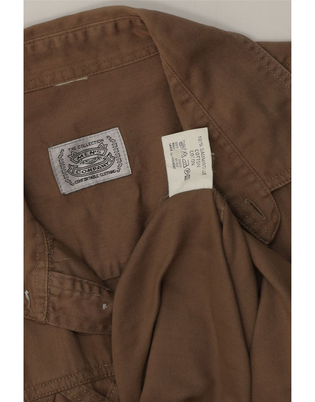 Koszula męska Vintage XL, beżowa, bawełniana