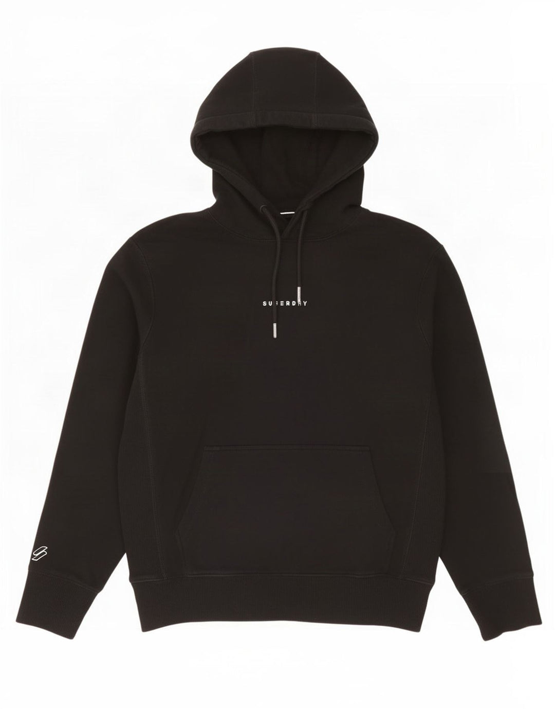 Męski sweter z kapturem Superdry, średni czarny, bawełniany