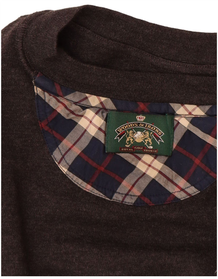 WOODS & IRONS Męski sweter bluzowy XL brązowy