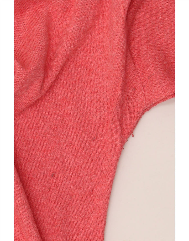 Damski sweter oversize Joules z dekoltem w łódkę, UK 18 XL, różowy, bawełniany