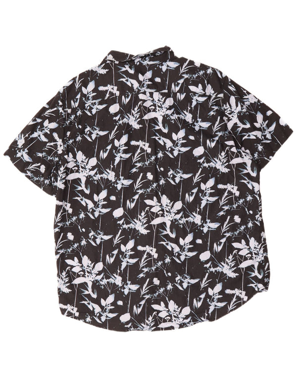 LEVI'S Męska standardowa koszula z krótkim rękawem XL, czarna w kwiaty, bawełniana