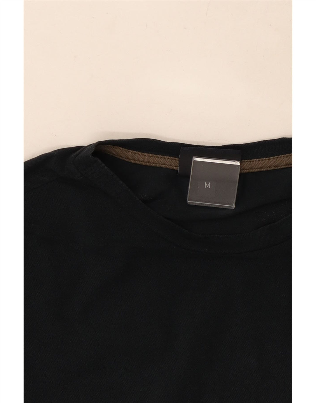 Męska koszulka z grafiką TRUSSARDI JEANS, średnia, czarna bawełna