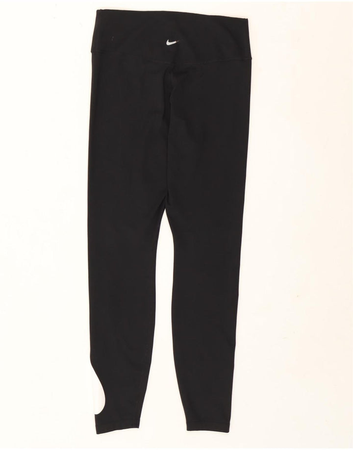 Damskie legginsy Nike Dri Fit Graphic UK 12, średni czarny poliester