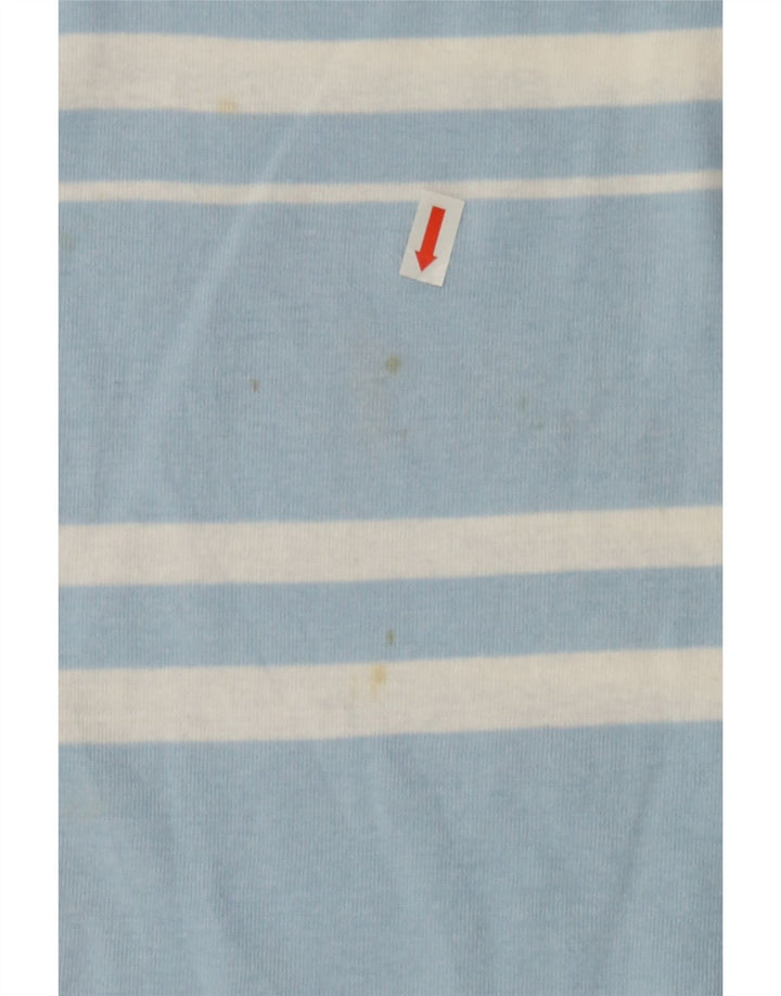 CHAPS Womens Classics Top 3/4 Sleeve UK 12 Medium Blue Striped Cotton Vintage Chaps and Second-Hand Chaps from Messina Hembry 