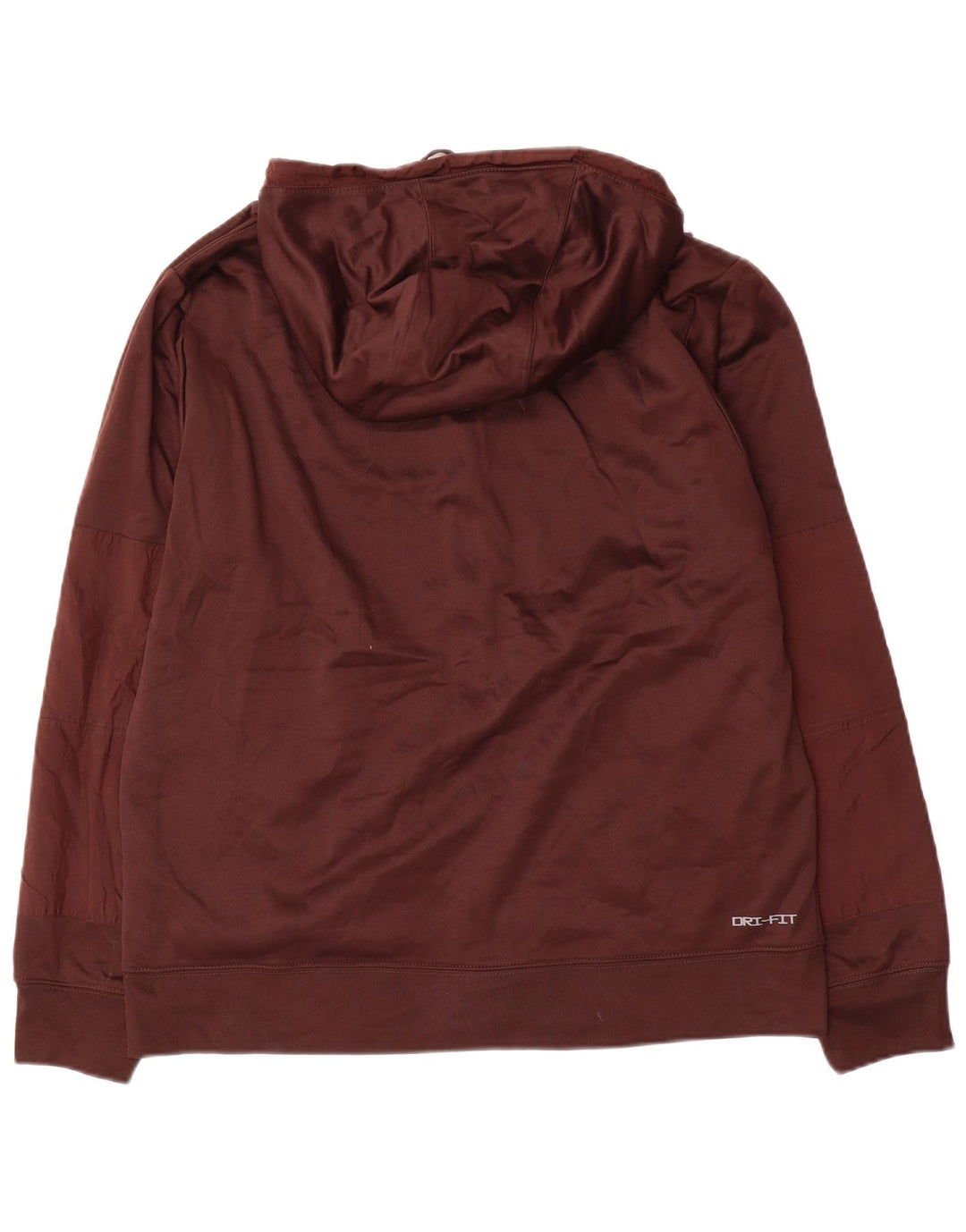 Męski sweter z kapturem i zamkiem NIKE Dri Fit, duży, brązowy poliester
