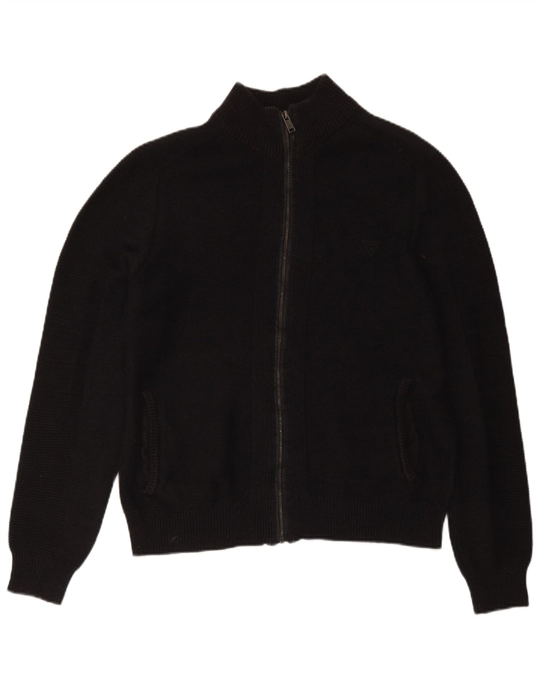 Męski sweter rozpinany Guess UK 40, średni czarny, bawełniany