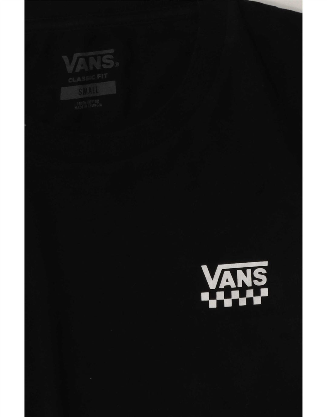 Męski T-shirt Vans o klasycznym kroju, mały, czarny, bawełniany