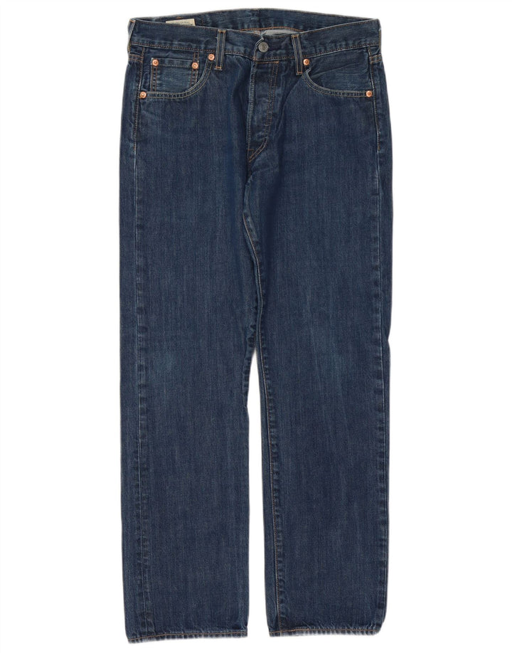 Męskie jeansy Levi's 501 Straight W30 L28 Niebieskie bawełniane