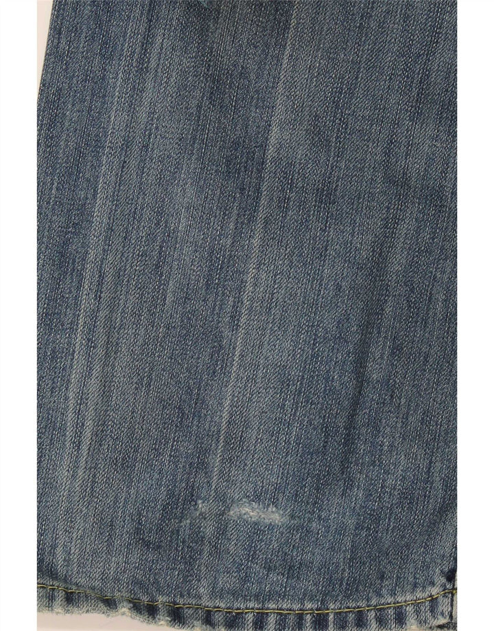 Damskie jeansy z szeroką nogawką Armani W29 L32 Niebieskie bawełniane