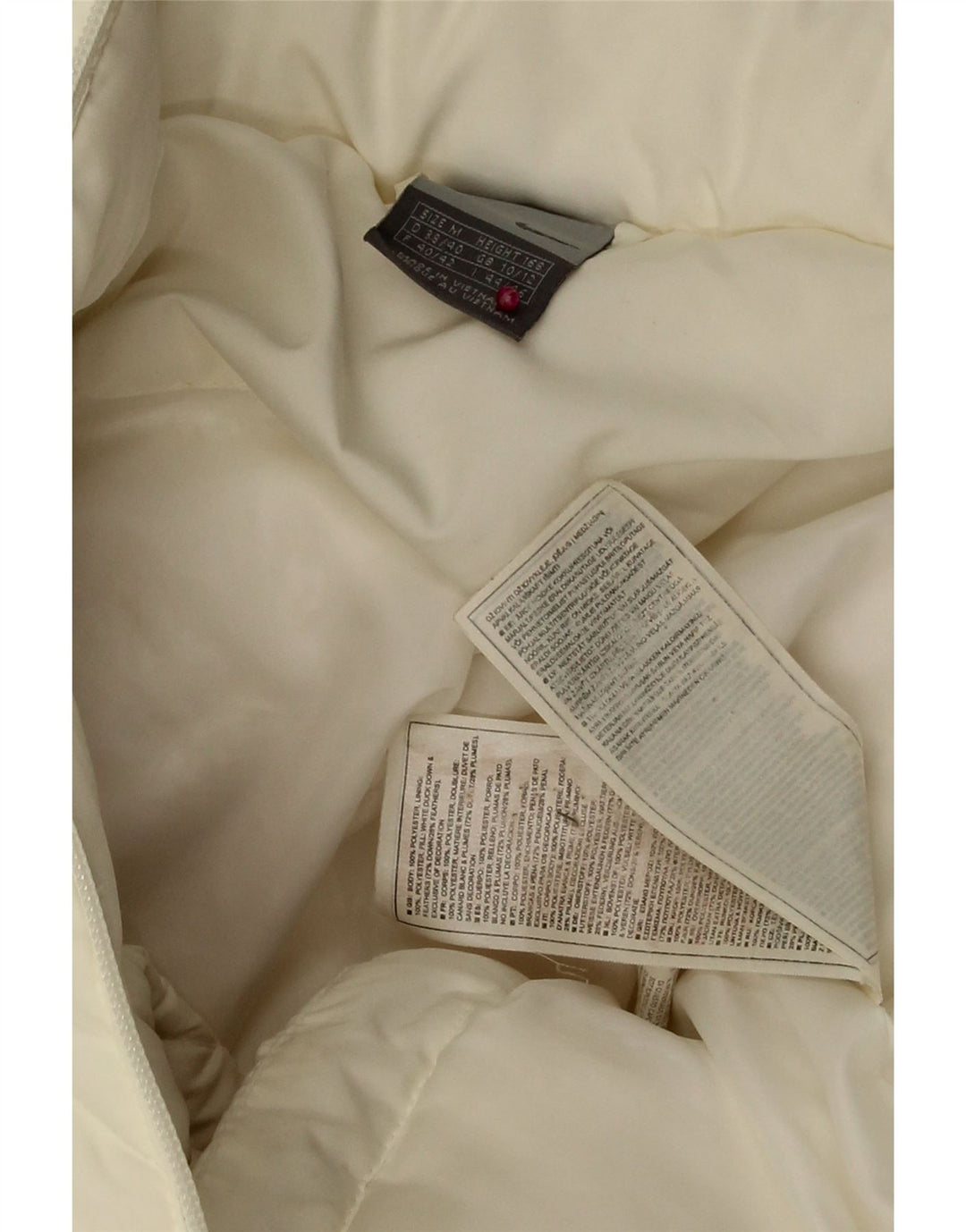 Damska wyściełana kurtka z kapturem NIKE UK 10/12 Średni biały poliester