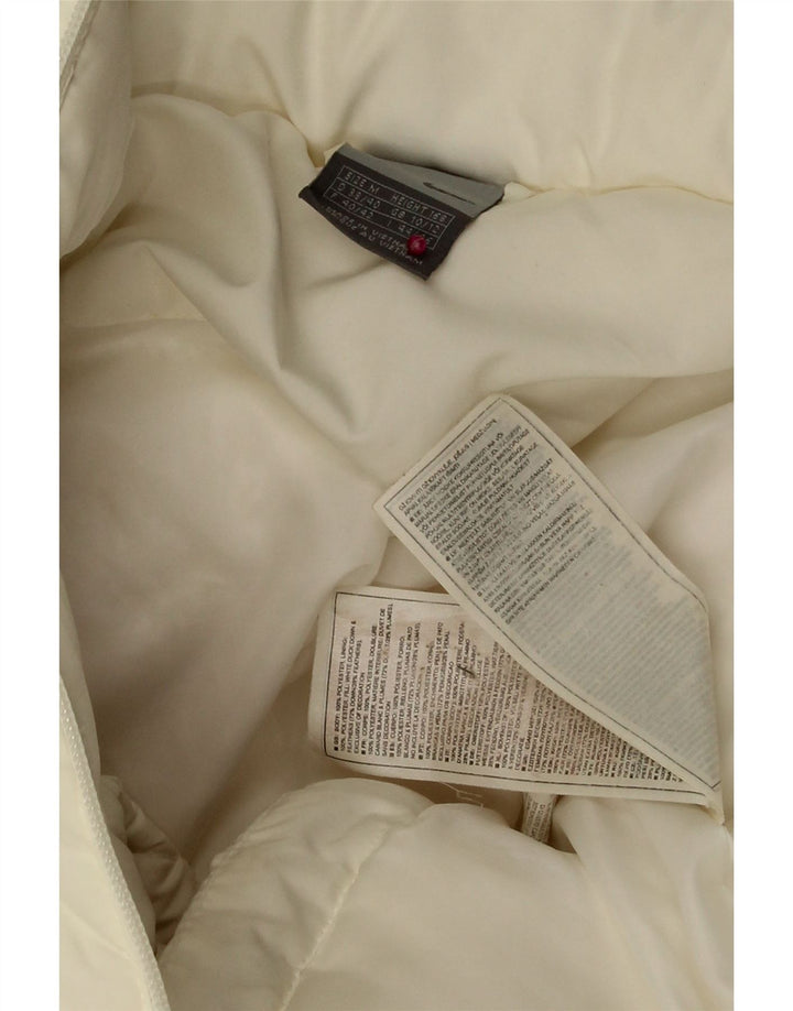 Damska wyściełana kurtka z kapturem NIKE UK 10/12 Średni biały poliester