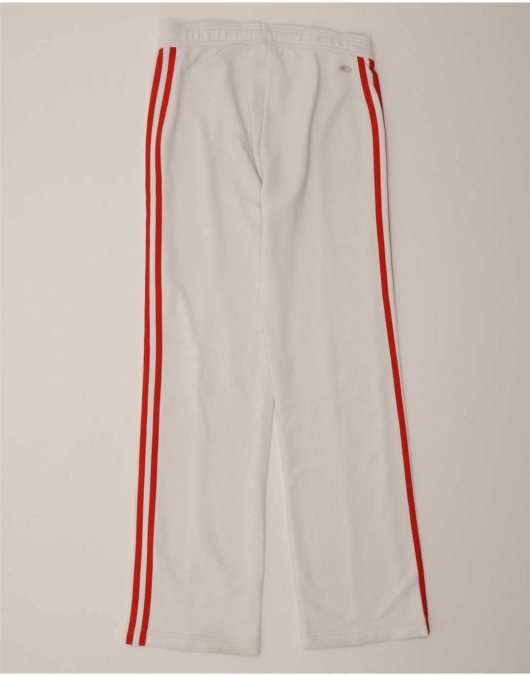 Damskie spodnie dresowe Adidas UK 10 Małe, białe, poliestrowe