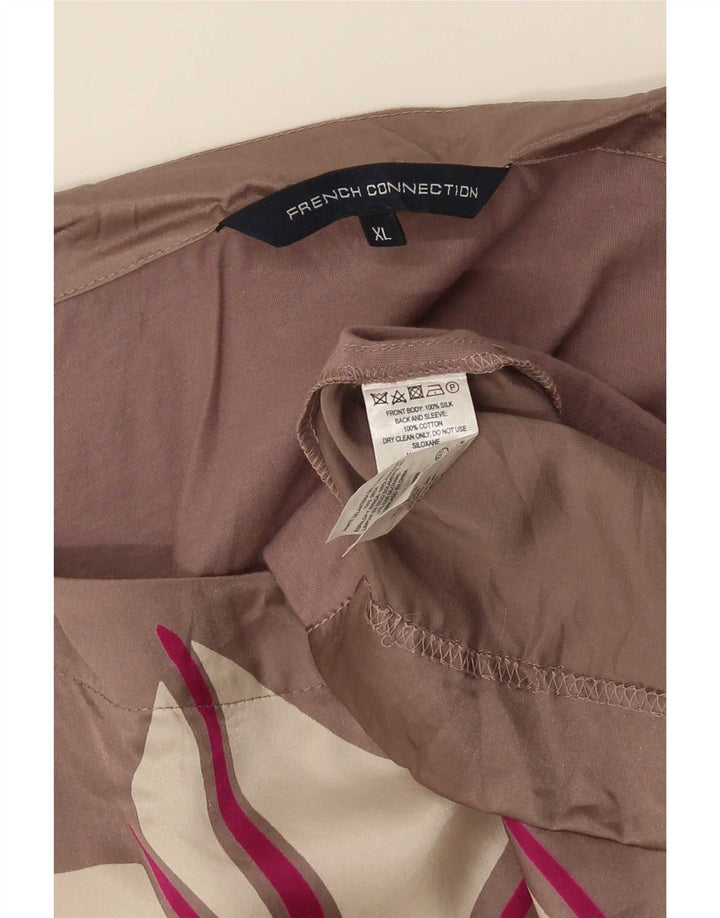 Bluzka damska French Connection Top UK 18 XL Różowy geometryczny jedwab