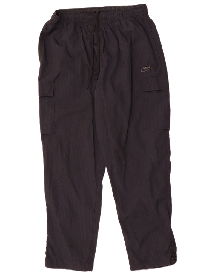 Męskie spodnie dresowe Nike Cargo XL w czarną kratkę, nylon