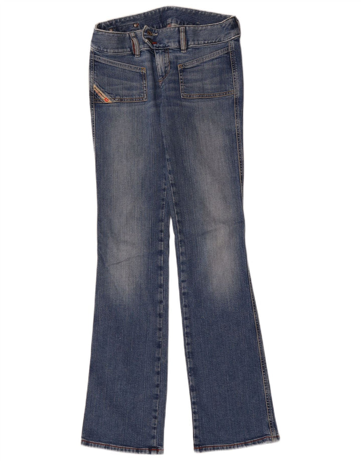 Damskie jeansy Bootcut Diesel z niską talią W28 L33, niebieska bawełna