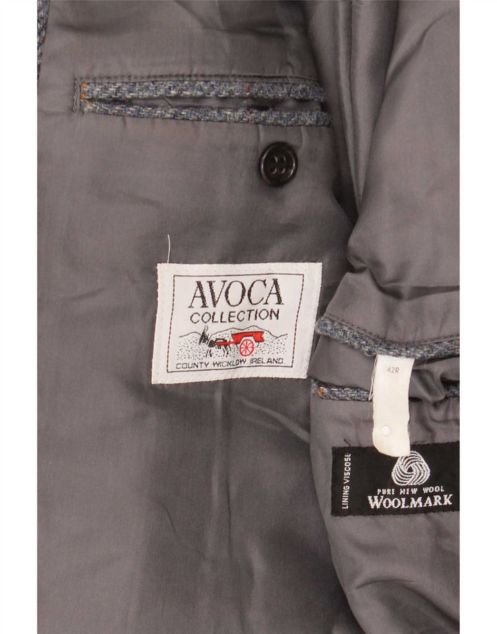 Męska marynarka zapinana na 3 guziki Avoca UK 42 XL Szara wełna