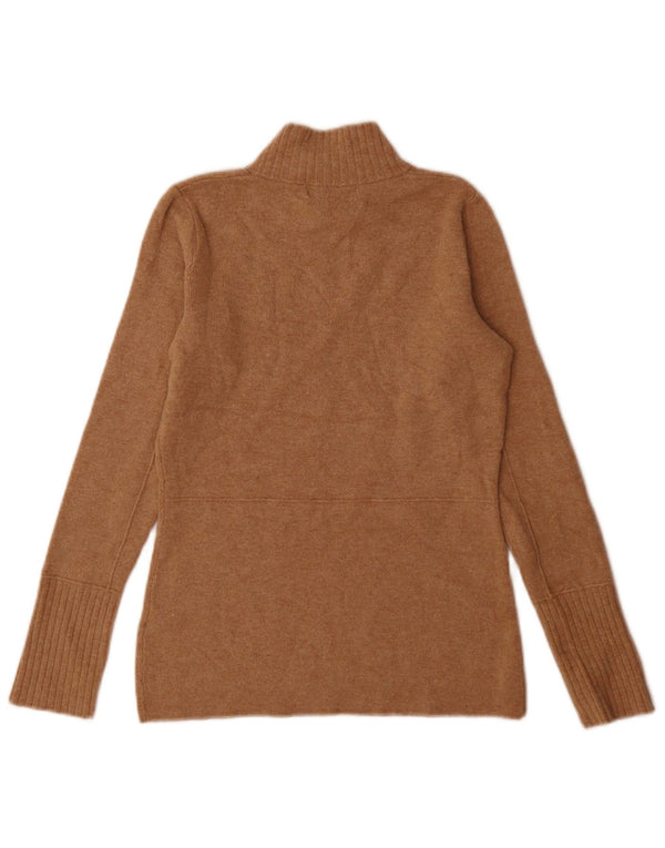 Marks & Spencer Damski sweter z golfem UK 6 XS Brązowy poliamid