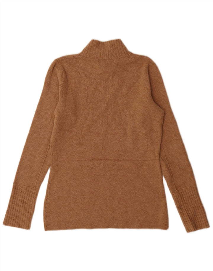 Marks & Spencer Damski sweter z golfem UK 6 XS Brązowy poliamid