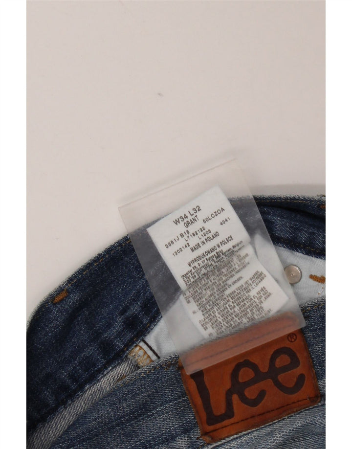 Męskie spodenki jeansowe Lee Bermudy W34, duże, niebieskie, bawełniane