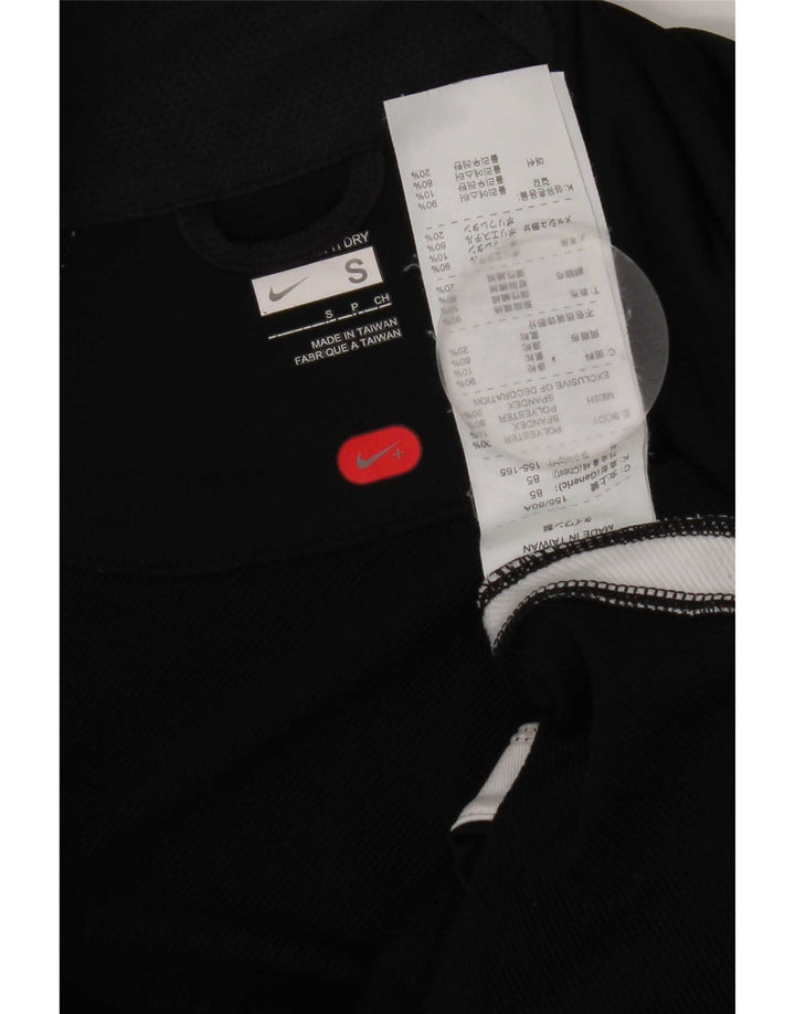 Damska kurtka dresowa Nike UK 10, mała, czarna, z blokami kolorów, poliester