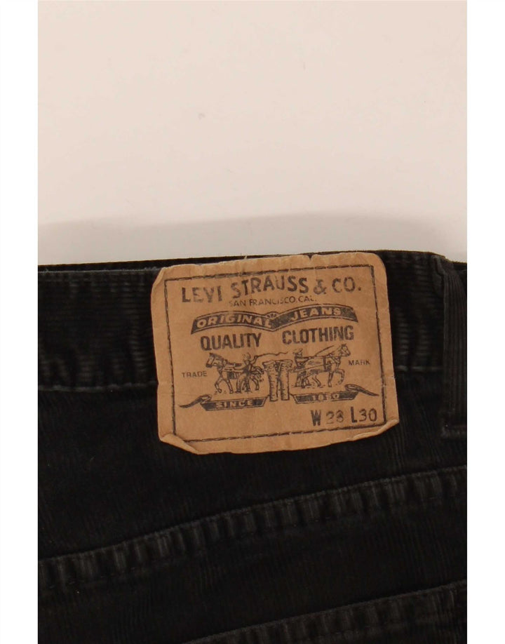 Damskie sztruksowe spodnie Levi's Bootcut W28 L30 Czarna bawełna