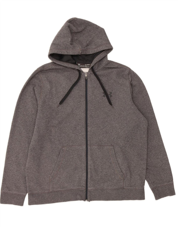 UNDER ARMOUR Mens Cold Gear Zip Hoodie Sweater XL Grey