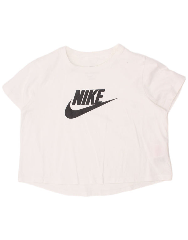 Dziewczęca koszulka z grafiką Nike na 12-13 lat, biała, bawełniana