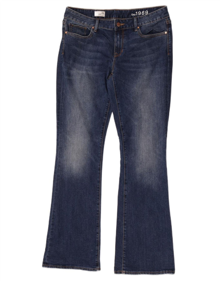 Jeansy damskie Gap Curvy Bootcut US 10, duże, W30 L33, niebieska bawełna
