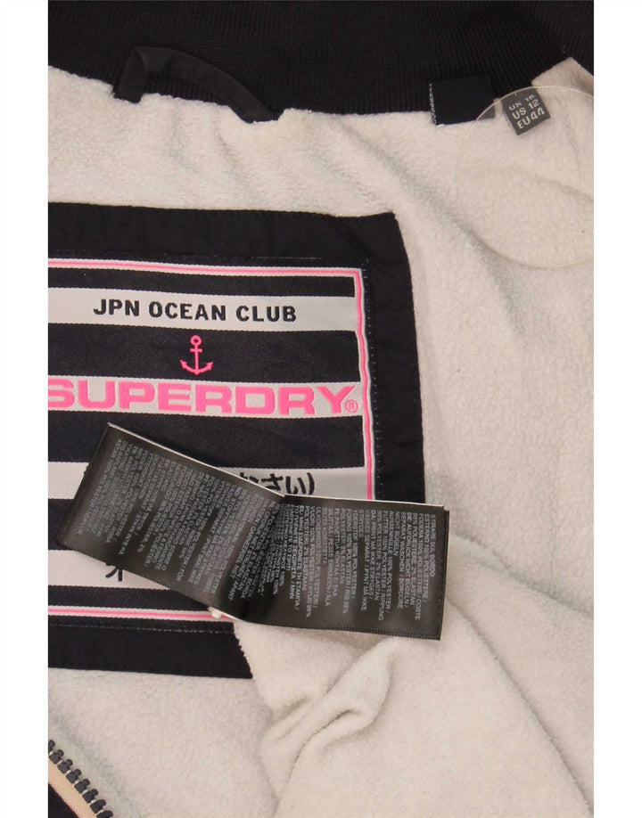 Damska kurtka wiatrówka Superdry Graphic UK 16, duża granatowa