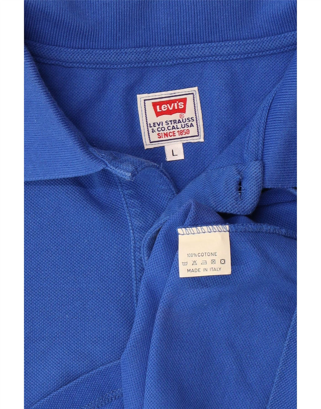 Męska koszulka polo LEVI'S, duża, niebieska, bawełniana