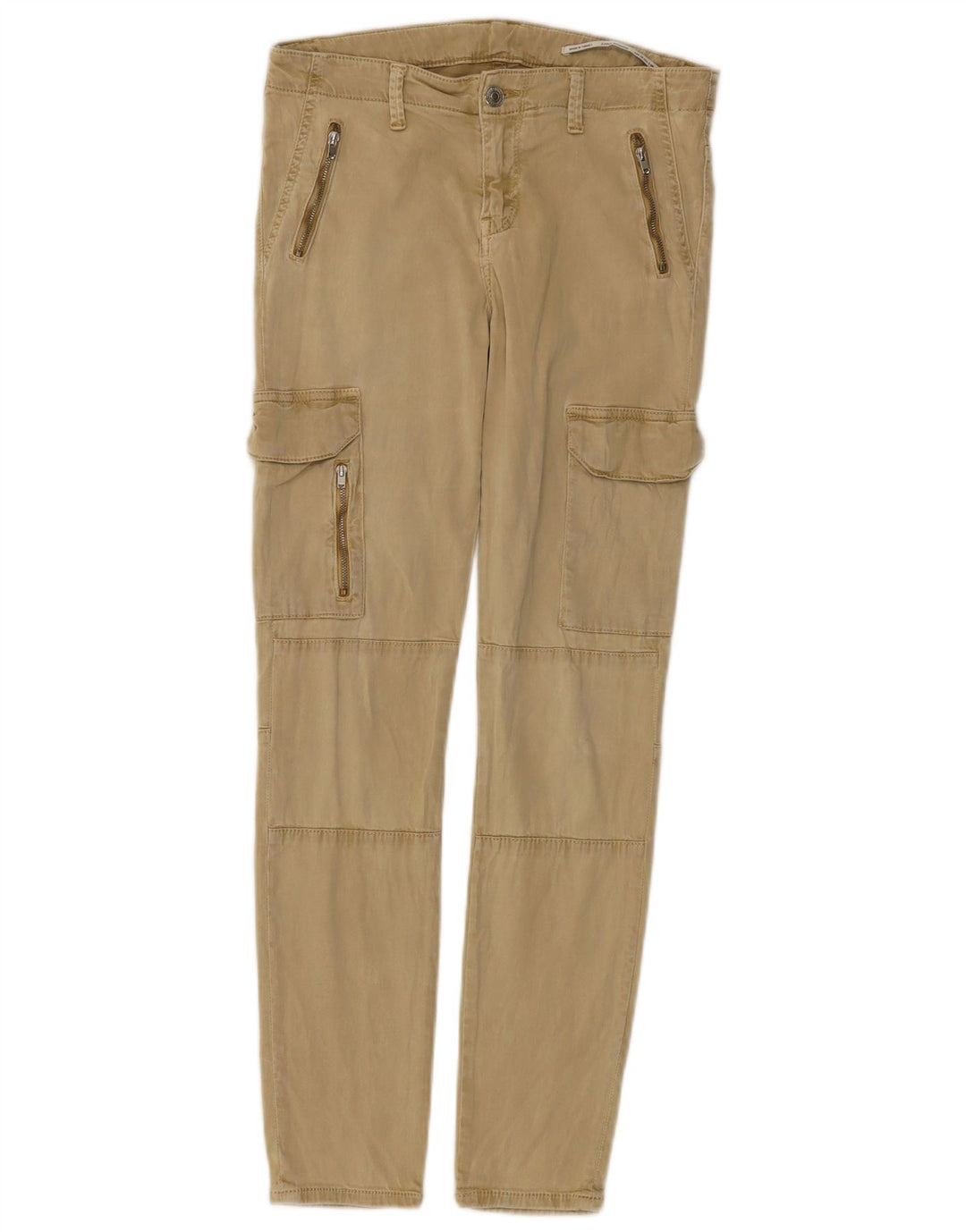 Spodnie damskie Zara Slim Cargo EU 38 Small W28 L28 Beżowe