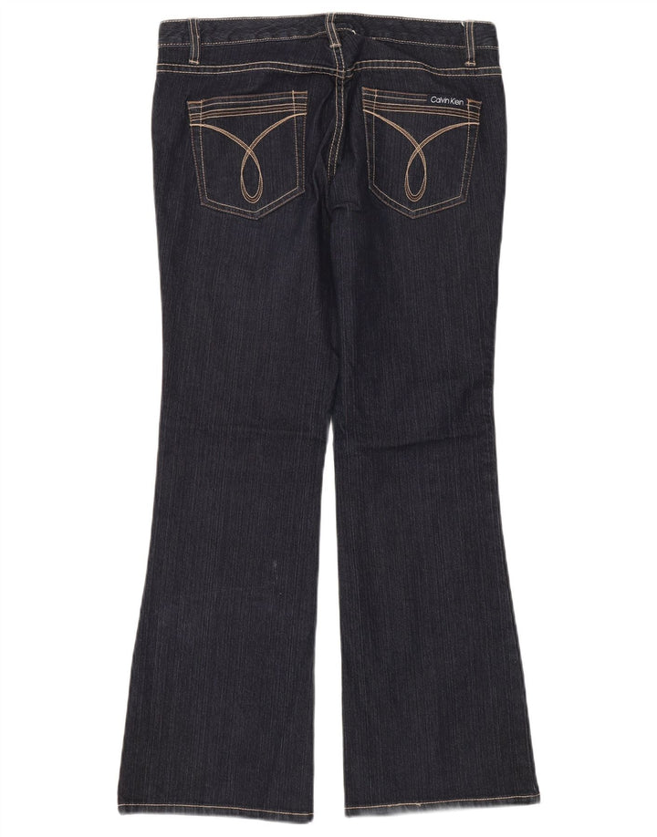 Damskie jeansy rozkloszowane CALVIN KLEIN US 10 Medium W32 L30 Granatowa bawełna