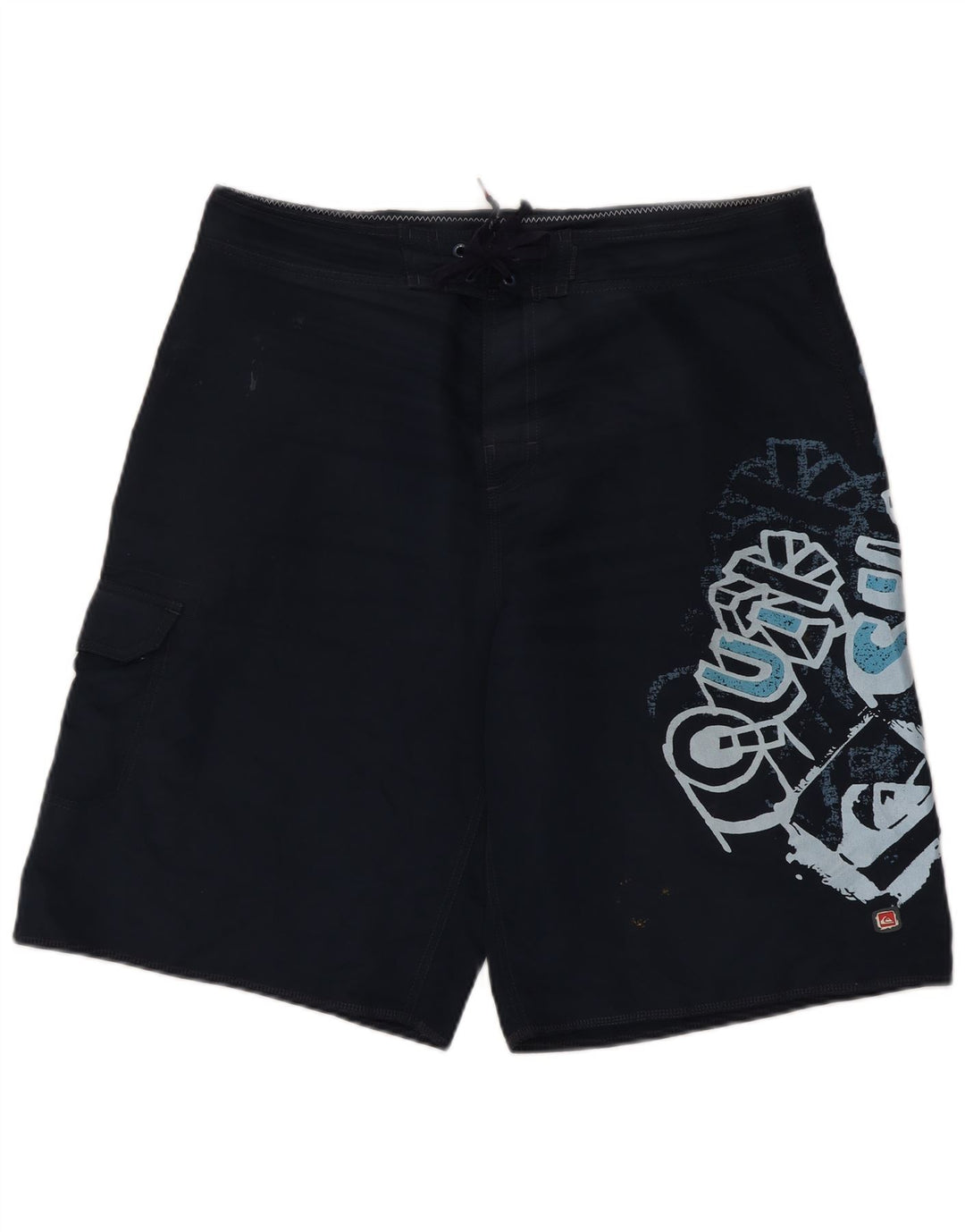 Męskie spodenki kąpielowe Quiksilver z grafiką, duże, granatowe, z poliestru