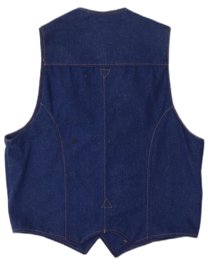 Damska kamizelka jeansowa VINTAGE UK 14, średni niebieski