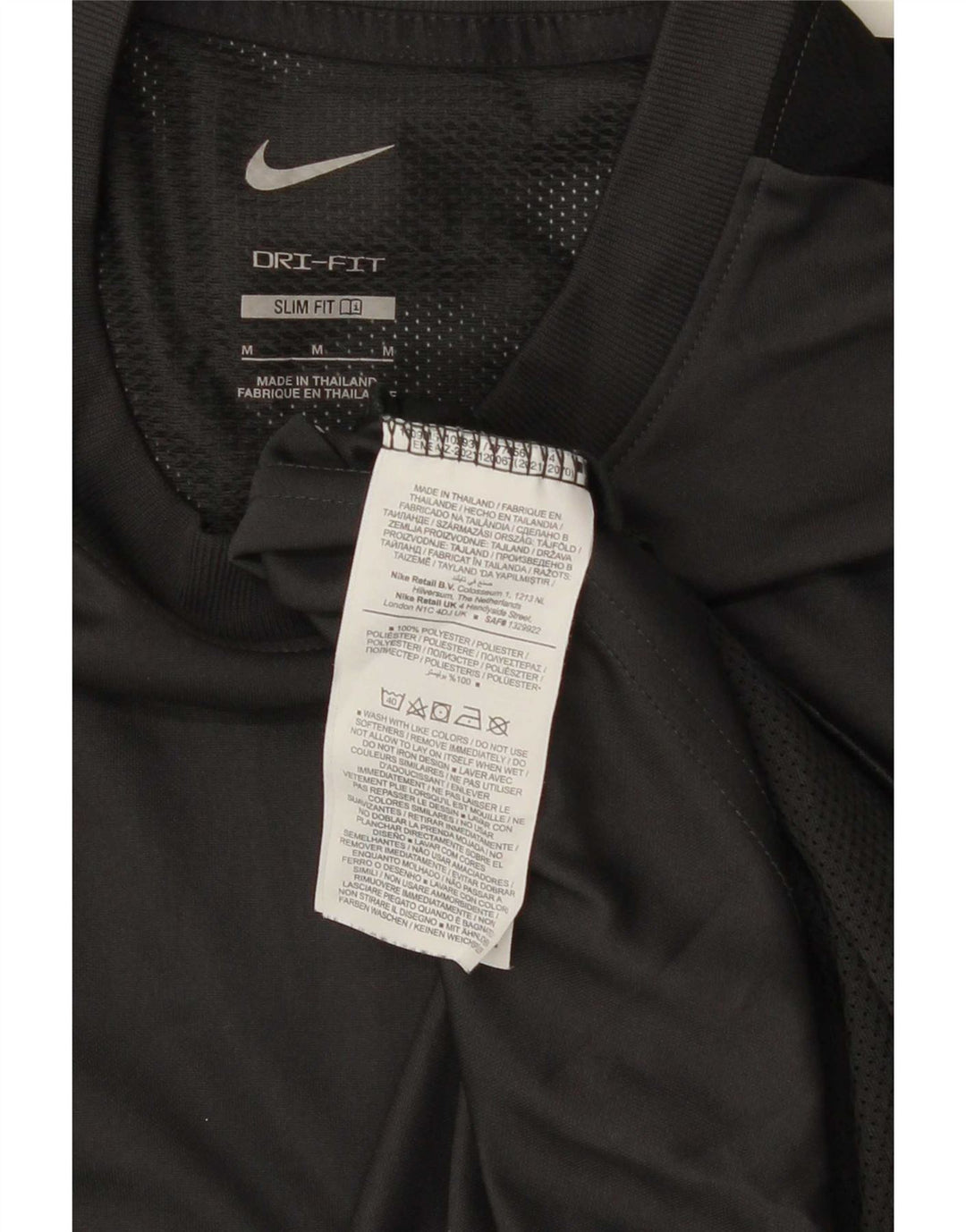 Męska koszulka Nike Dri Fit Slim Top z poliestru w kolorze średnioszarym