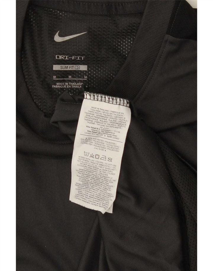 Męska koszulka Nike Dri Fit Slim Top z poliestru w kolorze średnioszarym
