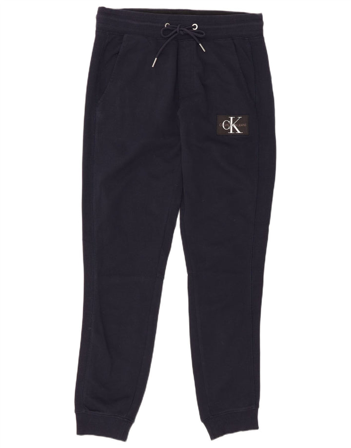Męskie spodnie dresowe Calvin Klein Joggers, średni granatowy, bawełniany