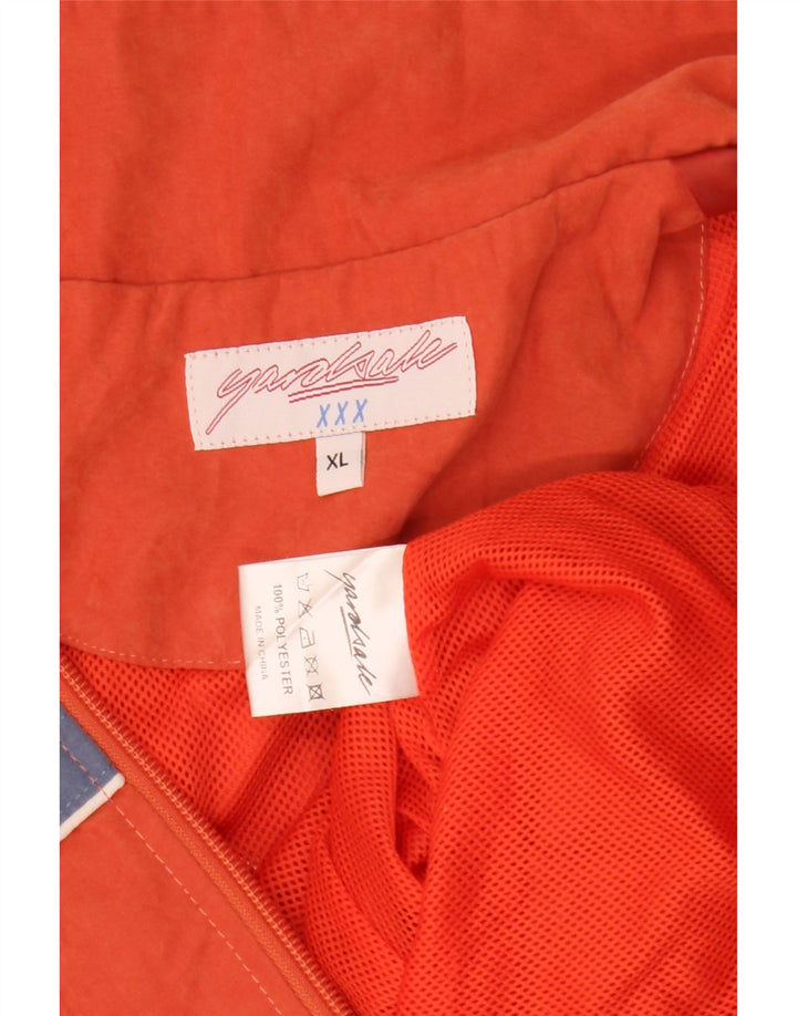 Męska kurtka dresowa Yardsale z grafiką XL, poliester w kolorze pomarańczowym